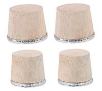 Ipetboom 4 piezas Tapones de Madera para Botella y Termo Grande y Pequeño Tapón Práctico para Botellas de Agua Hirviendo y Calentadores Accesorio para Cocina