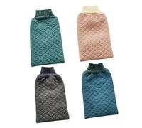 Ipetboom 4 Piezas Toalla De Baño Guante Exfoliante Corporal Guantes Exfoliantes Para Baño y Ducha Manoplas De Espumosas Para Exfoliación Ducha y