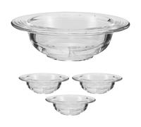 Ipetboom 4 Platos para derretir Cera - Bandeja de Repuesto para Calentador de Cera de 10 cm - Bandeja de Vidrio para aromaterapia para Calentar Velas - Plato Calentador para lámparas eléctricas de