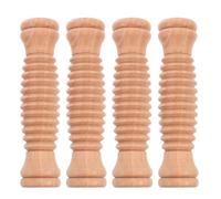 Ipetboom 4 rodillos de masaje de madera: Masajeador multifuncional de madera - Herramienta portátil de relajación muscular para todo el cuerpo, rostro, cuello, pies y manos.