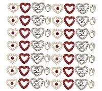 Ipetboom 40 Piezas Pegatinas para Uñas Forma de Corazón Gemas de Imitación para Decoración de Uñas Adornos para Proyectos de Bricolaje de Bricolaje Usar Manualidades