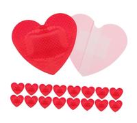 Ipetboom 40 Piezas Vendajes Forma de Corazón Parches Adhesivos Impermeables y Flexibles Vendajes de Tela Flexible para Emergencias Exteriores una Caja