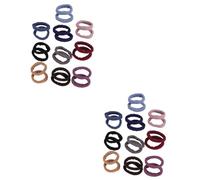 Ipetboom 40piezas Gomas De Pelo Para Mujer Accesorios De Cabello Elásticos Sólidos Coleteros Para Niñas Con Caja Organizadora Patrón