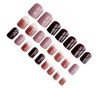 Ipetboom 48 Piezas etiqueta engomada del clavo polaco uñas punta francesa desmontable pegatinas Clavos uñas postizas uñas navideñas stickers para uñas pegatina uñas uña falsa parche de uñas