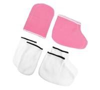 Ipetboom 4pares Mascarilla Para Manos y Pies De Guantes De Spa De Manos Protectores Extraíbles Para Pies Para Baño De Cera y Cuidado