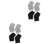 Ipetboom 4pares of Gel Heel Socks with Moisturizing Gel for Cracked Skin Care Anti-dry Ankle Sock for Daily Use and