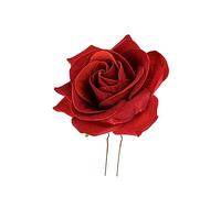 Ipetboom 4pcs Horquilla De Pelo De Niña Hawaiana Oriental Damas Horquilla Mujer Lazo Para El Pelo Con De Tartán Círculo De Pelo Decoraciones Artificial Floral Peonías Lirio Flores Rojo