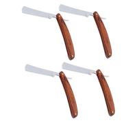 Ipetboom 4piezas Afeitadora Vintage De Doble Cuchilla Con Mango De Madera Para Preciso Casa