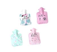 Ipetboom 4piezas Bolsa De Agua Caliente Portátil De Pvc Diseños Aleatorios Para Manos y Abdomen Invierno Calentador De Manos Reutilizable y Confortable