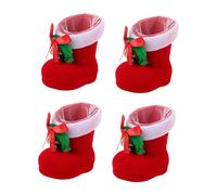 Ipetboom 4piezas Botas de Dulces Navideñas Bota Colgante de Obsequio Colgante Navideño para Golosinas de Navidad para Decoración de Ventanas