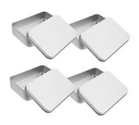 Ipetboom 4piezas Cajas De Almacenamiento De Hojalata Elegantes Cajas Metálicas Para Dulces y Bisutería Almacenamiento Práctico y Decorativo