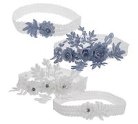 Ipetboom 4piezas Conjunto De Lencería Con Liga De Novia Liga De Pierna Para Despedida De Soltera y Boda Accesorios Elegantes