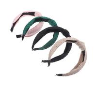 Ipetboom 4piezas Diadema de Ala Ancha para Mujer Diademas Anudadas Antideslizantes para Uso Diario