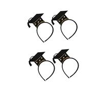 Ipetboom 4piezas Diadema Mini Sombrero De Doctor Para Graduación Accesorios De Dorado