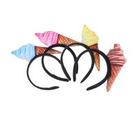 Ipetboom 4piezas Diademas de Helado de Tela Accesorios de Fiesta de Verano para Mujer para Cumpleaños Disfraces y Eventos Festivos