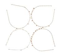 Ipetboom 4piezas Diademas de Novia Cristales de Imitación Tocados de Metal Ondas Doradas para Boda Fiesta Accesorios Elegantes Cabello para Mujer