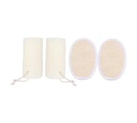 Ipetboom 4piezas Esponjas De Exfoliantes De Luffa Natural Para Cuerpo y Espalda Paños De Baño Prácticos Para Uso Diario Herramientas De Cuidado Personal