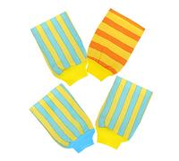 Ipetboom 4piezas Manoplas Espumosas Baño Exfoliantes Cómodos Limpiadores Corporales Para y