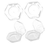 Ipetboom 4piezas Paleta Sombras De Ojos Estuche Vacío Unidades Hexagonal Rellenable Viaje