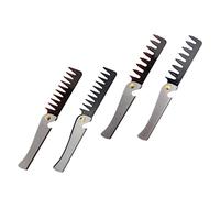 Ipetboom 4piezas Peine De Acero Inoxidable y Portátil Para Cuidado Del Cabello y Barba Para Peinados y Deshacer Incluye Peine Práctico Abridor De Botellas