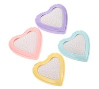 Ipetboom 4piezas Peine De Masaje Compacto Cabello Peine Plegable De Viaje Con Forma De Corazón Mini Cepillo Cabelludo Diseño Portátil Para Niñas y Estudiantes