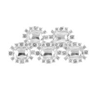 Ipetboom 5 Botones de Costura de Aleación de Zinc y Plata Multifunción Resistentes y Delicados Pack de 5 Piezas para Ropa Hecha y Proyectos