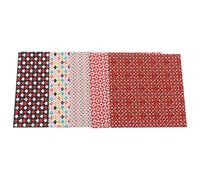 Ipetboom 5 Hojas de Tela de Algodón 100% para Patchwork y Manualidades Estampado de Corazones San Valentín Tamaño 50X50 CM Material Transpirable y Resistente para Costura y Bricolaje