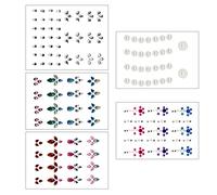 Ipetboom 5 Juegos De Joyas De Gemas De Imitación Pegatinas Autoadhesivas Decoración Facial Fiestas Festivas