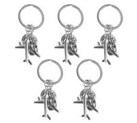 Ipetboom 5 Llaveros de Avión de Aleación Metálica Letras Colgantes Miniatura para Mochila y Bolso Llavero de Recuerdo para Viajes y Pilotos Accesorio Portátil Ligero de Aviación