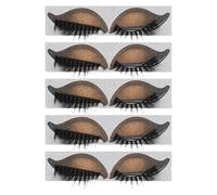 Ipetboom 5 Pares de Pegatinas Cosméticas para Ojos en Pvc Pre-cortadas Doradas, Cuidado para Ojos Sensibles, Ideales para Fiestas Glamorosas y Uso Diario
