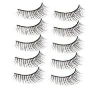 Ipetboom 5 pares Pestañas Postizas con Brillantes para Mujer de Falsas Pestañas Naturales Largas y Voluminosas Suaves y Cómodas Realzan la Mirada para Eventos y Uso Diario