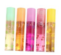 Ipetboom 5 piezas Bálsamo Labial Transparente Frutas Hidratante Protector Labios Portátil Refrescante para Labios Secos Agrietados Color Aleatorio Color Aleatorio