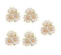 Ipetboom 5 Piezas Broche de Margarita para Mujeres Alfiler de Accesorio Creativo para Ocasiones Especiales