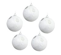 Ipetboom 5 Piezas Conjunto de Bolas de Navidad Colgantes de Blanca para Decoración Navideña y Fiestas Accesorios para Árbol Decoración de Hogar Aleatorio