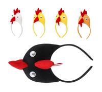 Ipetboom 5 Piezas Diadema de Pollo para Fiesta Diseño Elegante y Algodón Pp, Accesorios Versátiles para Cabello, Adecuado para Fiestas y Carnavales