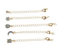 Ipetboom 5 Piezas Extensores de Cadena con Cierre de Langosta Extensiones de Cadena para Collares y Pulseras Accesorios de Joyería Resistentes y Decorativos para Bricolaje