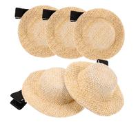 Ipetboom 5 Piezas Horquilla De Sombrero De Pequeña Chicas Hola Acortar Pinzas Para El Cabello Para Niñas Pasador De Pelo Pequeño Sombrero Lindo Cabello Paño Khaki