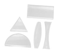 Ipetboom 5 piezas Lentes Ópticas de Vidrio Transparentes Convexas y Cóncavas para Enseñanza de Física Experimento Científico Escolar Herramientas Educativas Prácticas y Superficie Segura