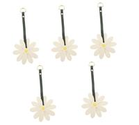 Ipetboom 5 Piezas llavero margarita decoración colgante de llavero monedero colgante llavero Encanto Llavero estético Keychains para niñas lindo llavero pequeño adorno cuero pu