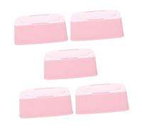 Ipetboom 5 Piezas Wipes Holder with Lid Refillable Portable Wet Tissue Dispenser For Travel Home Office Child Friendly Soft Color Organizer
