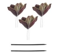 Ipetboom 5 Pinzas de Flores Cabello de Novia, Madera y Flores Artificiales, Estilo Bohemio Elegante, Accesorios para Cabello Versátiles, para Bodas y Fiestas