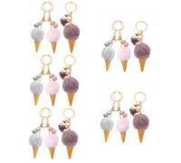 Ipetboom 5 Series Llavero De Helado Llavero Para La Bolsa Hechizas Llavero Decorativo De Helado Cono Hielo Keychains Para Mujeres Llaves De Mochila Lindo Llavero Metal 3 Piezas X 5
