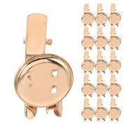 Ipetboom 50 broches para manualidades: bandejas para broches con clips de 35 mm - bandeja redonda en blanco para insignias - accesorios metálicos para hacer