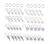 Ipetboom 50 Pcs accesorios para el cabello bricolaje tocado pinzas para el cabello masajeador de rodillos hair clips horquillas moño aros anillos para el cabello anillos de de pelo