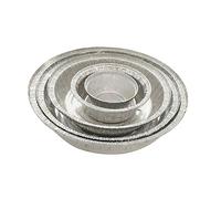 Ipetboom 50 piezas Bandejas Desechables de Aluminio de Recipientes Redondos para Tartas y Postres para Hornear y Almacenar Alimentos Sin Tapa
