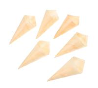 Ipetboom 50 Piezas Conos Desechables de Madera para Helado y Aperitivos Biodegradables y Ecológicos Vasos Cónicos para Dulces y Fiestas
