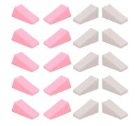 Ipetboom 50 Piezas Puff de Belleza Esponja de Maquillaje, Esponja Cosmética Trapezoidal y Triangular, de Espuma, Blanco y Rosa, Uso Húmedo y Seco para Base Cushion y Honey Powder, para