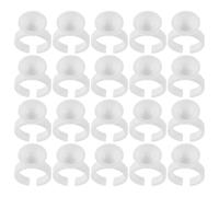 Ipetboom 500piezas Herramientas De Maquillaje Permanente Copas De Pegamento Para Pestañas De Plástico Anillo Para Pigmento De Cejas Mini Copa De Anillo Para Extensión De Pestañas Soporte Ad