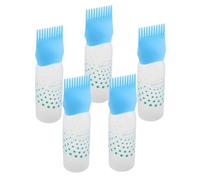 Ipetboom 5piezas Botella Para Peinar El Cabello Con Aceite Aplicador De Aceite Botella Para Teñir El Cabello Con Cepillo De Agua