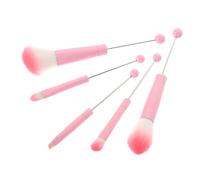 Ipetboom 5piezas Brochas De Maquillaje Mango De Metal y Pincel De Pelo Suave Para Base Sombras De Ojos y Rubor Para Maquillaje Facial y Cosméticos